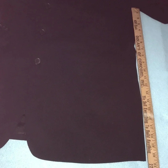 CLAIBORNE suit blazer jacket black formal 3 button flower buttonhole size 44L - Picture 9 of 12